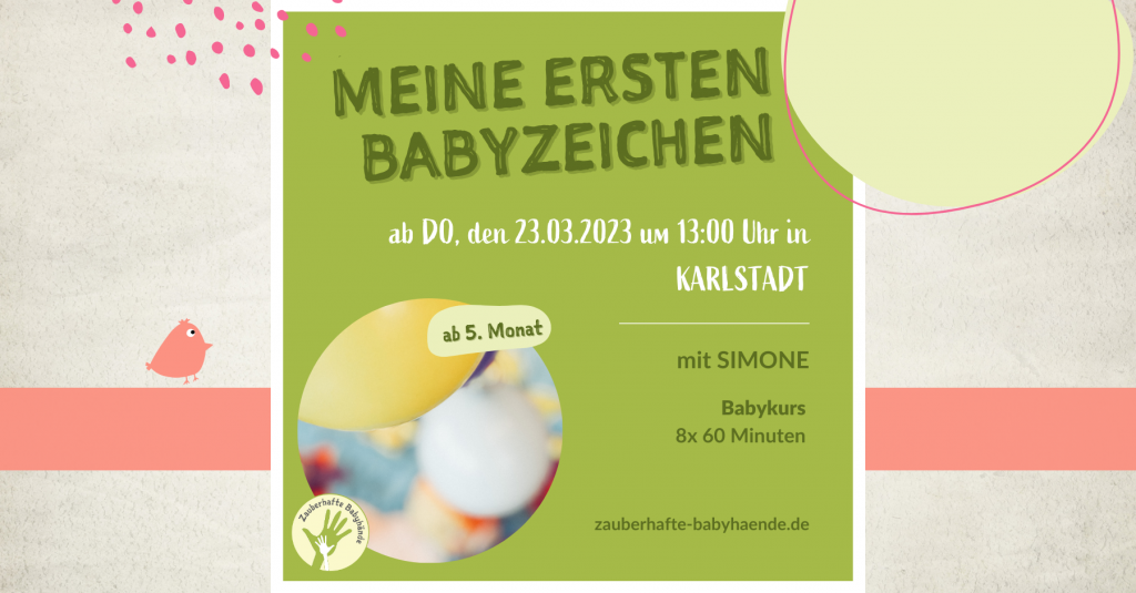 Babykurs MEINE ERSTEN BABYZEICHEN – Karlstadt [Start mit 5-18 Monaten]
