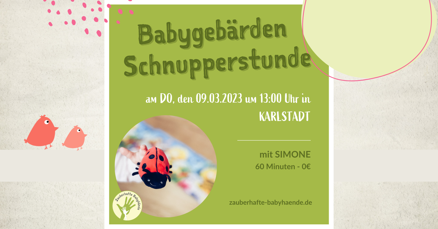 Babygebärden Schnupperstunde – Karlstadt [5-18 Monate]